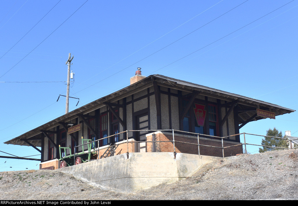 View of the station building taken from the street 