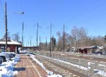 This is a view looking west from the Parkesburg Station. Note that there is a ton of space between the two mainline tracks. That space used to have tracks that were a PRR freight line called the Atglen & Susquehanna Branch which followed the Keystone Corr