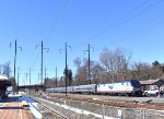 Sprinter # 603 shoving Amtrak Train # 663 out of PAR. Next stop is Lancaster.