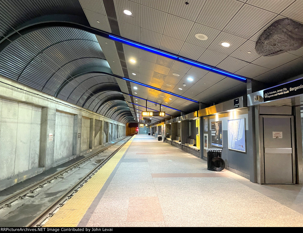 This view is looking east from Bergenline Ave Station 