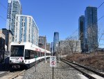 Westbound entering the Jersey Ave station