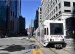 Southbound being led by Car # 2051B crossing Sussex Street. The street on the left is Hudson Street. 