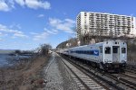 SB MNR Shoreliner Set passing Greystone NY Station