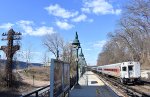 Southbound MNR Train # 870 heading from Poughkeepsie to GCT with CDOT owned Shoreliner Cab Car # 6201 doing the honors. Note the stand alone former NY Central telegraph pole on the left.