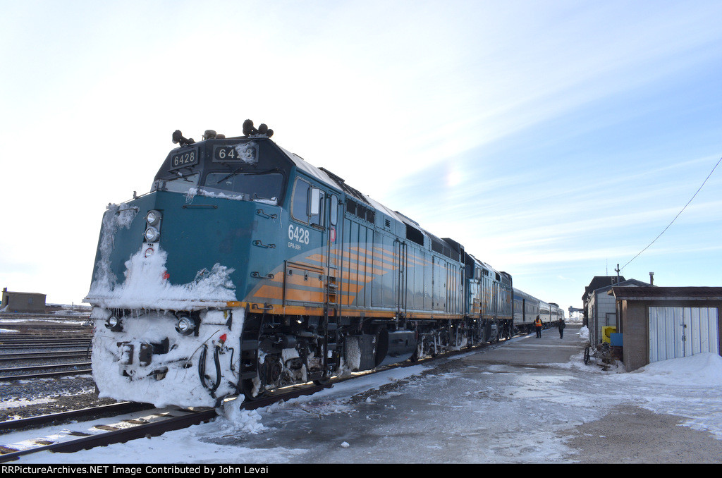 VIA Rail Train # 692 gets its rest before heading back to Winnipeg