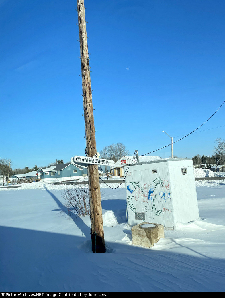 Wabowden Station sign