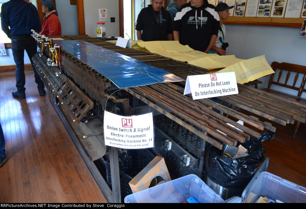 East to West shot of PU Tower Interlocking Machine.