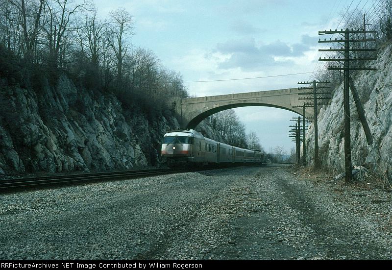 Southbound Amtrak Train No. 74, the "Empire State Express" with a Rohr Turboliner consist