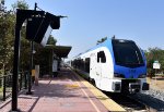 Eastbound Metrolink Arrow train at Redlands-ESRI Station