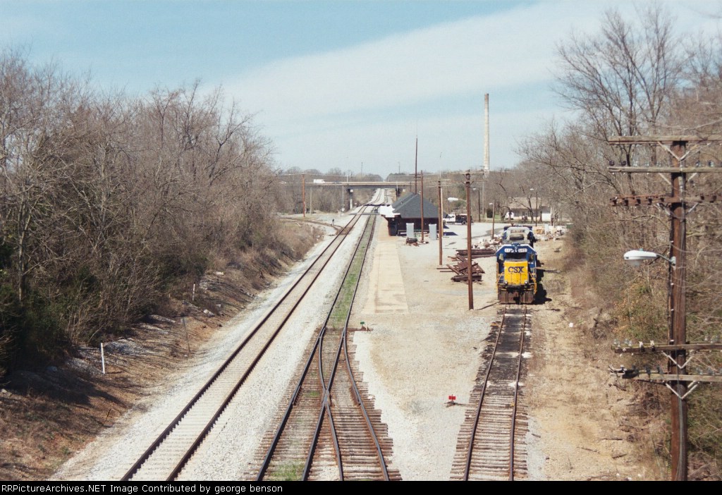 Murfreesboro Depot as Viewed from the Bridge Street Overpass