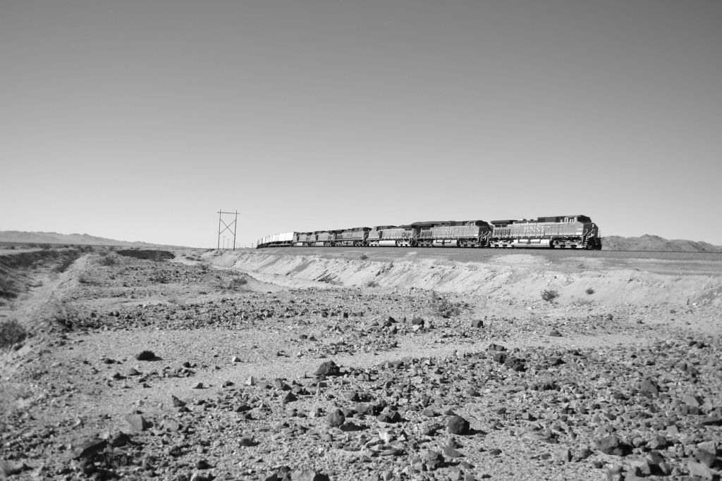 Black and white landscape shot 