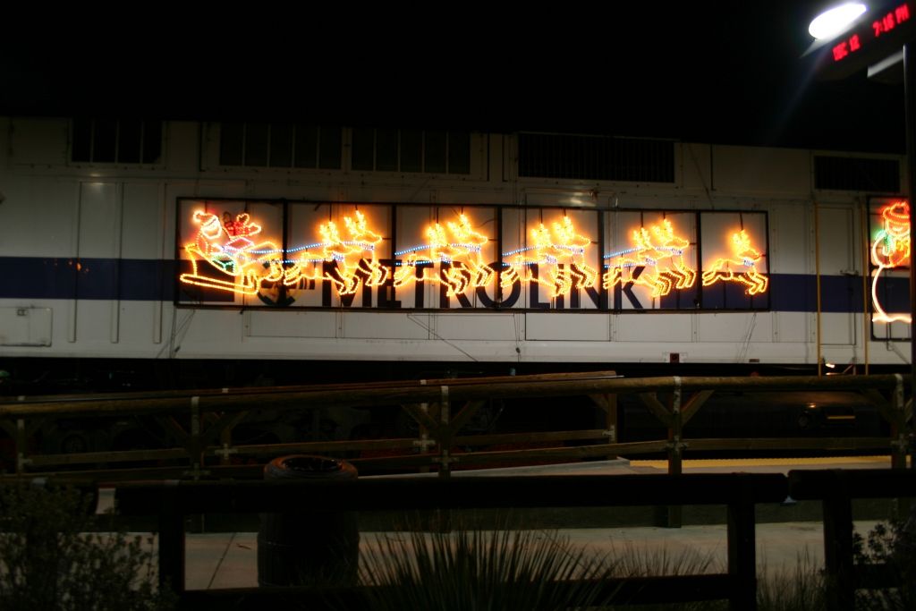 Santa sits on the Noisy end of the Christmas train