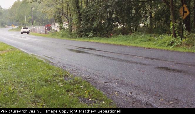 What use to be a railroad crossing