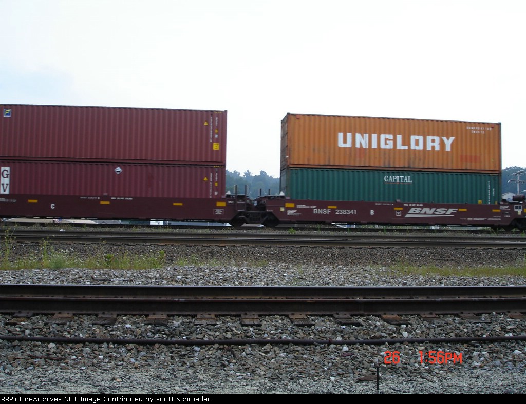 BNSF 238341C & 238341B Double Stackcar's EB