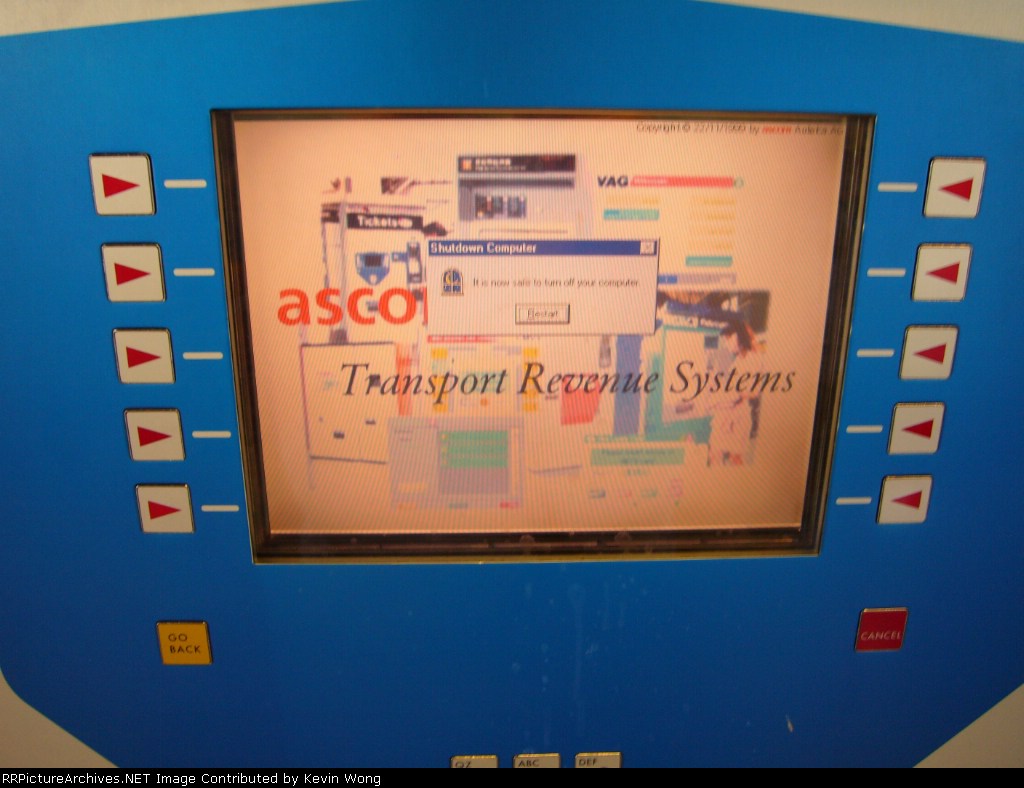Ticket Vending Machine in shutdown mode