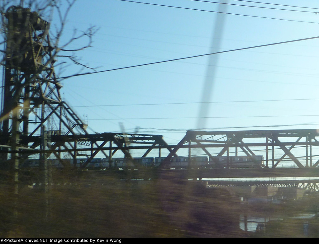 PATH train on Hackensack River Bridge