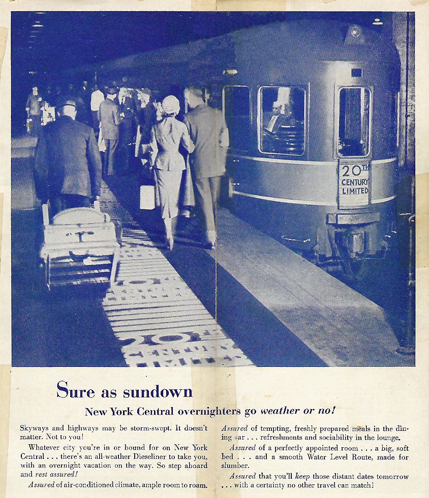 1951 NYC 20th Century Limited Promo