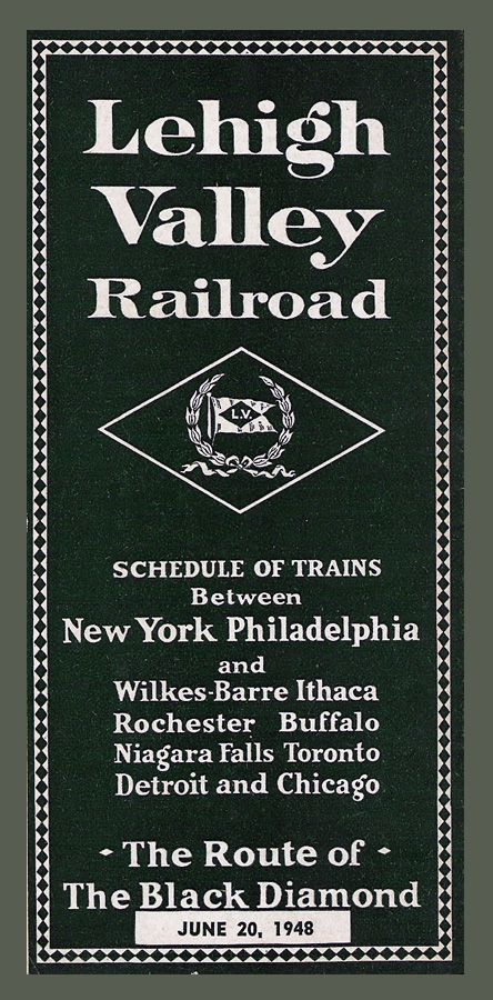 1948 Lehigh Valley Timetable Cover