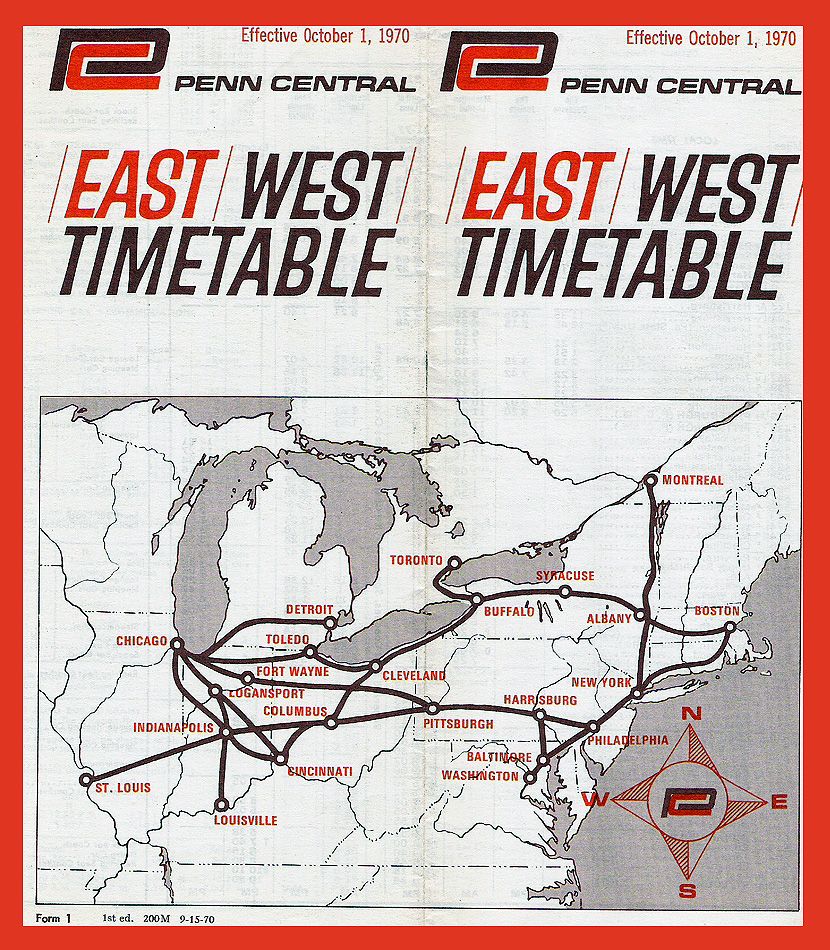 1970 PC Timetable Cover/Map