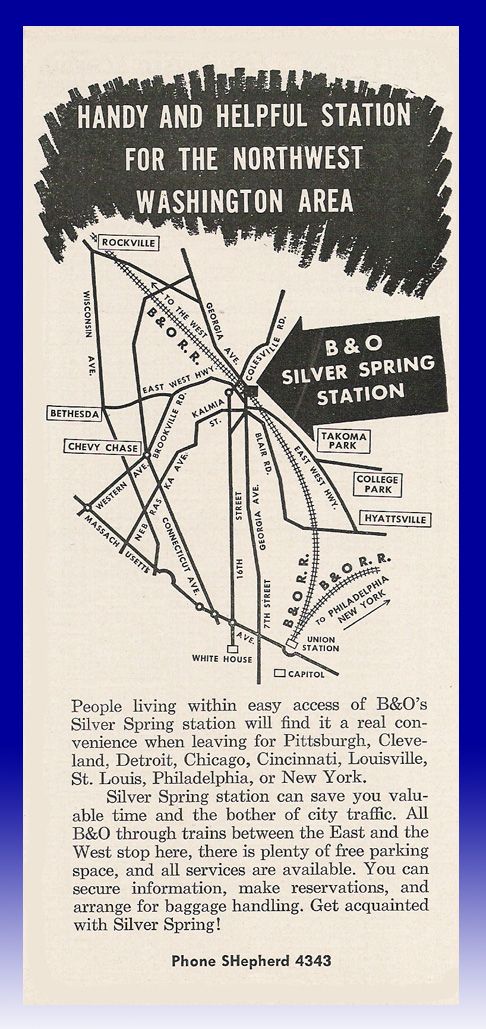 1952 B & O Silver Spring, MD Station Promo