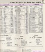 1961 ACL West & South Trains TT