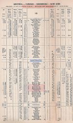 1966 CP Montreal - Maine (USA) - Saint John, NB Timetable