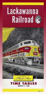 1960 Lackawanna Timetable Cover