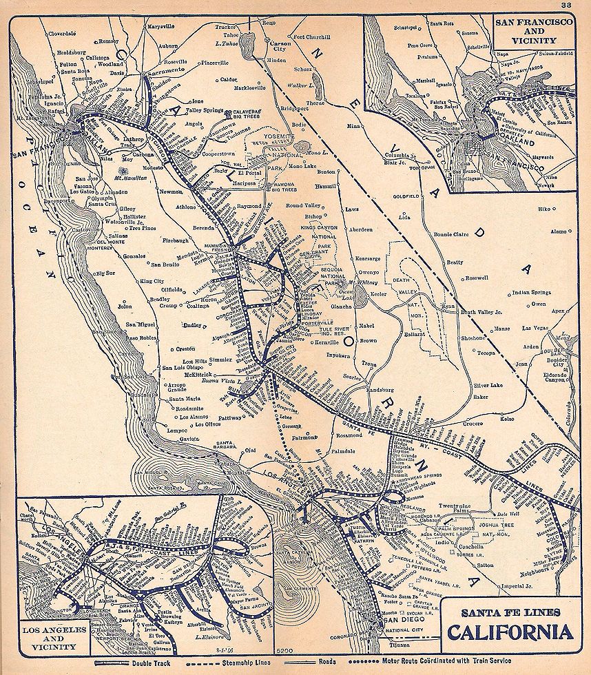 1947 ATSF California Lines