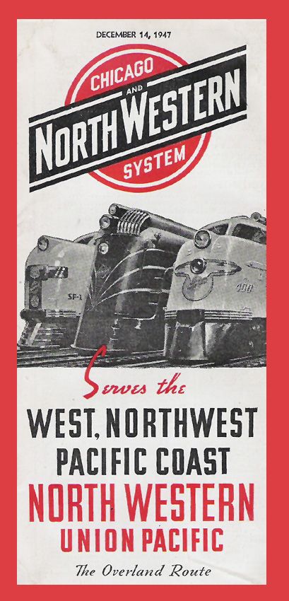 1947 CNW Timetable Cover