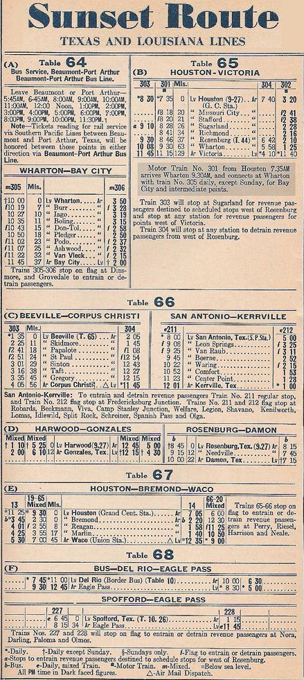 1937 SP Texas and Louisiana Lines