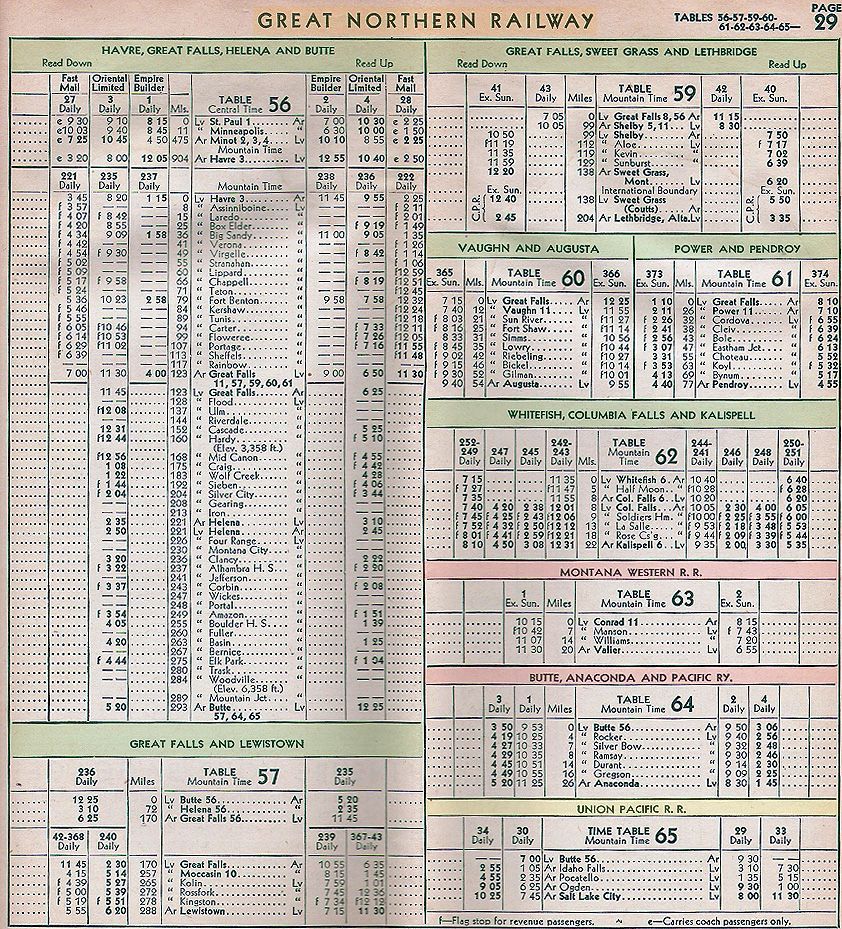 1949 GN Branch Line Timetable