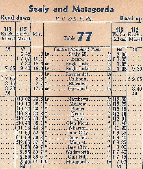 1947 GCSF Matagorda Mixed Train
