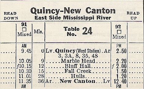 1953 CBQ New Canton Mixed Train