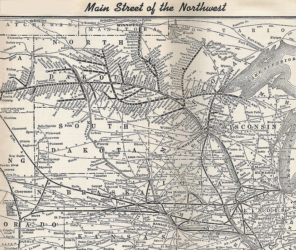 1947 Northern Pacifi Map