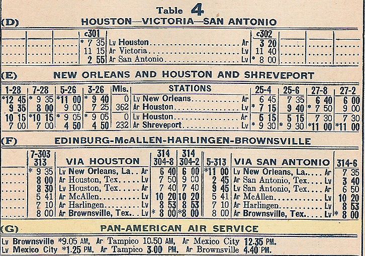 1937 SP / Pan American Airlines Mexico Service