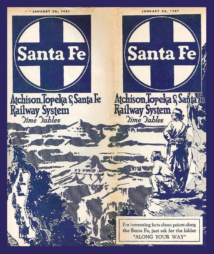 1947 ATSF Timetable Cover