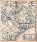 1947 ATSF Texas - Oklahoma - Louisiana Route Map