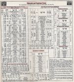 1953 CBQ Colorado & Southern Timetable