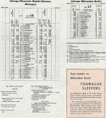 1956 MILW Wausau - Minocqua / Berlin Timetables
