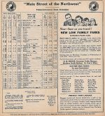 1925 NP Yakima - Seattle Timetable