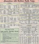 1955 NP Connections at Duluth, Minneapolis, Winnipeg, and