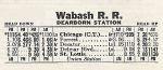 1956 WABASH Condensed Timetable