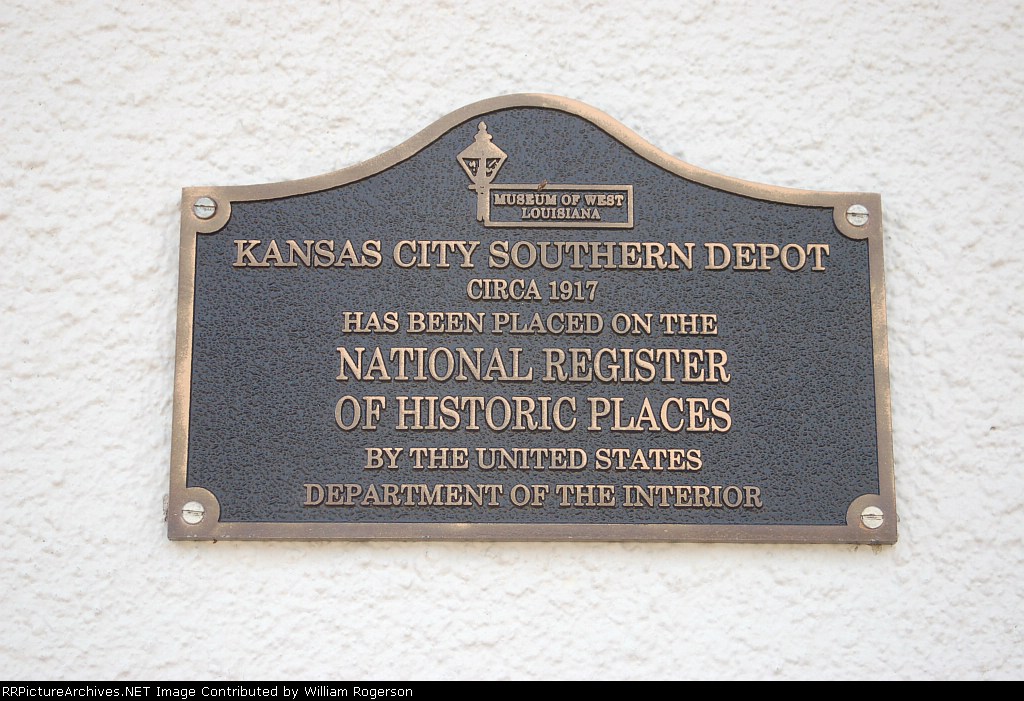 Sign on the former Kansas City Southern Railway Passenger Depot
