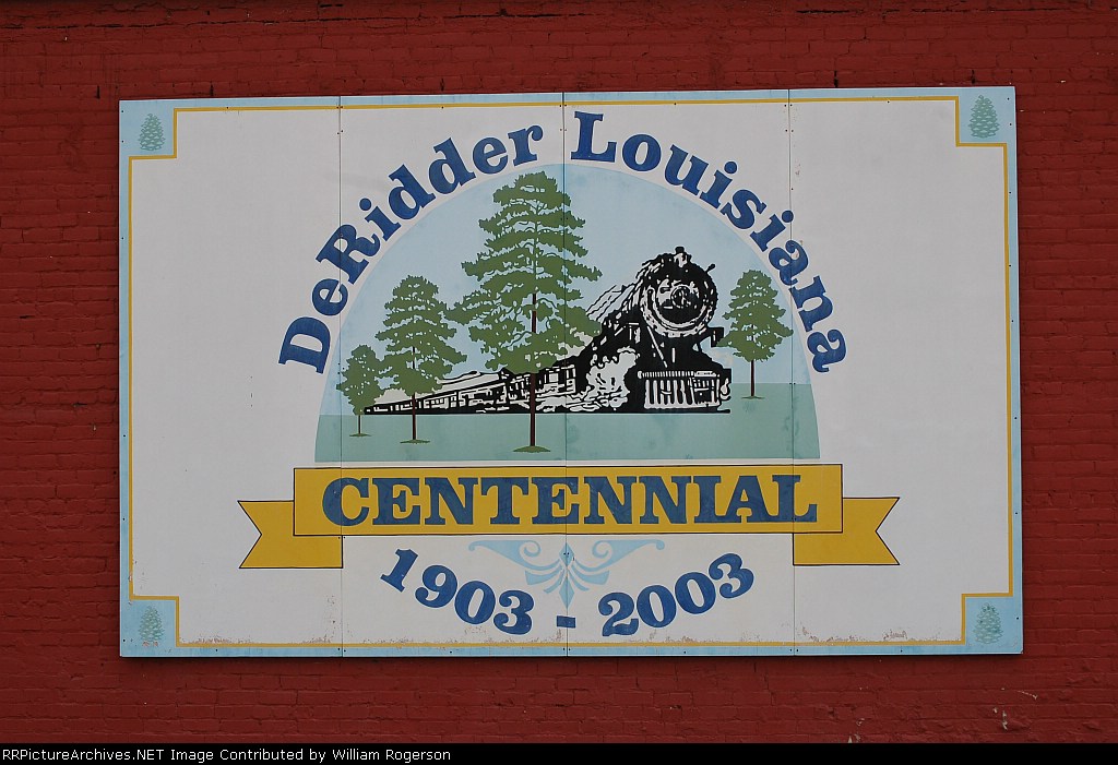 Sign near the fromer Kansas City Southern Railway Depot