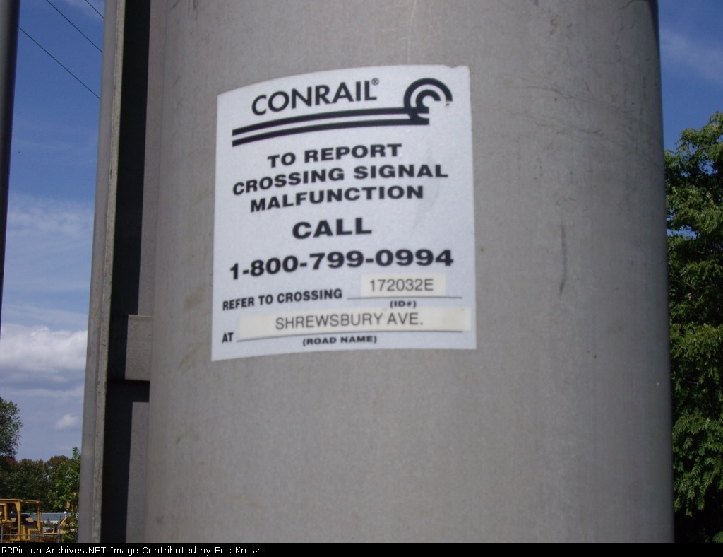 Conrail Signal Malfunction Tag