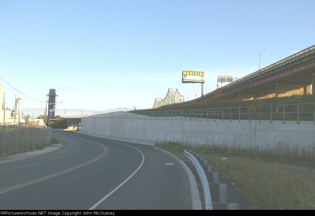 The new ramp swings down and turns north toward the chemical coast line