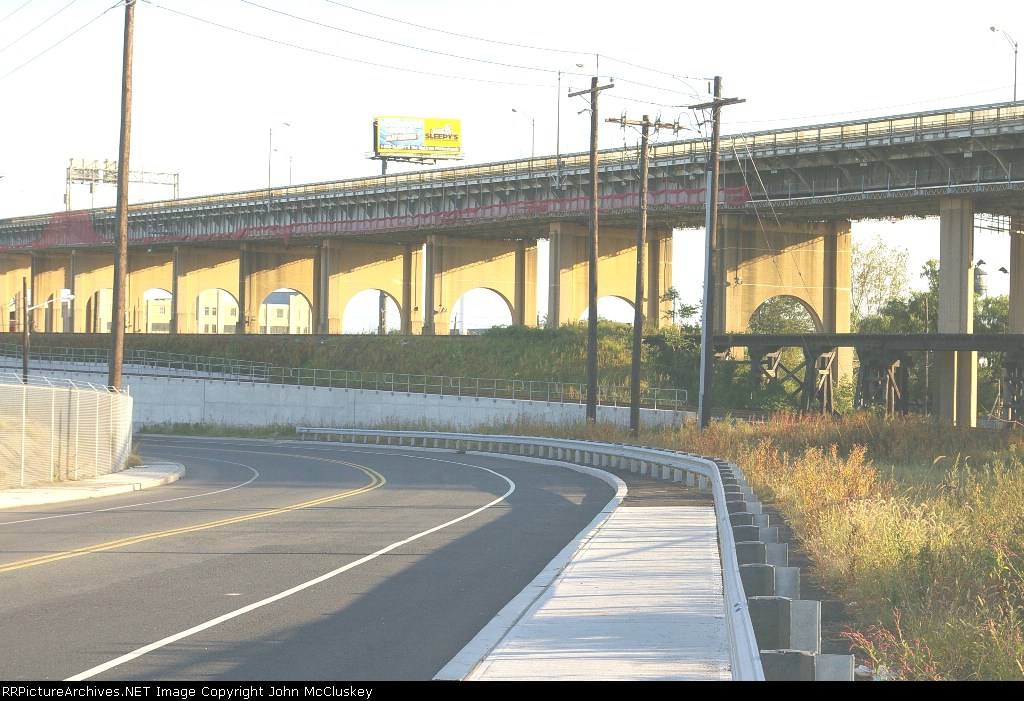 Bayway Avenue now turns east. It used to turn south
