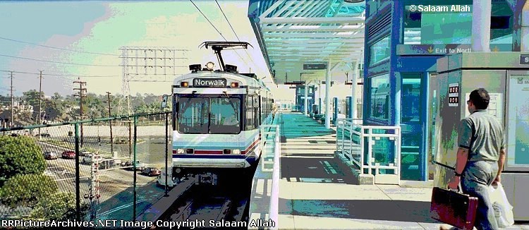 LACMTA Green Line light rail transit system Los Angeles County Ca