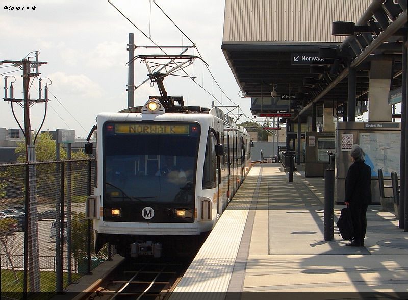 LACMTA Green Line light rail transit system Los Angeles County Ca