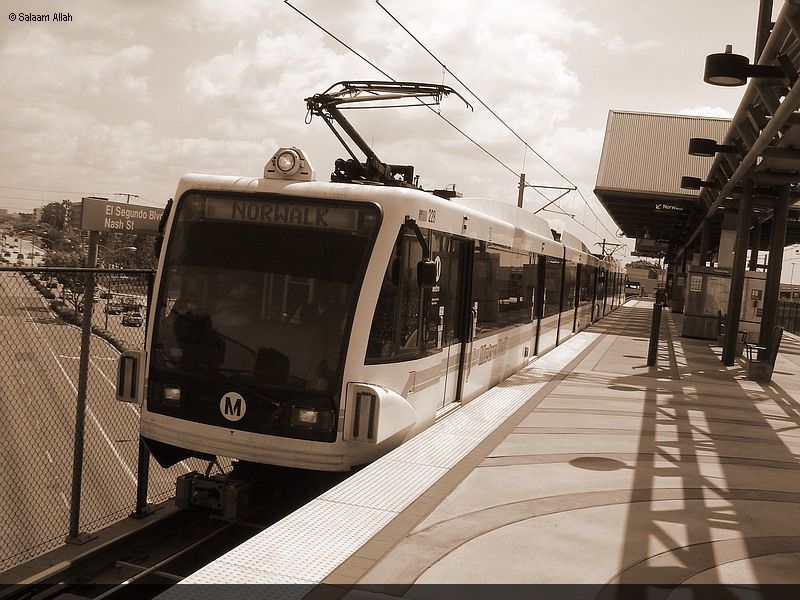 LACMTA Green Line light rail transit system Los Angeles County Ca
